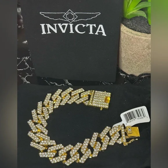 Invicta Gold and Silver Chain Bracelet - Picture 5 of 5